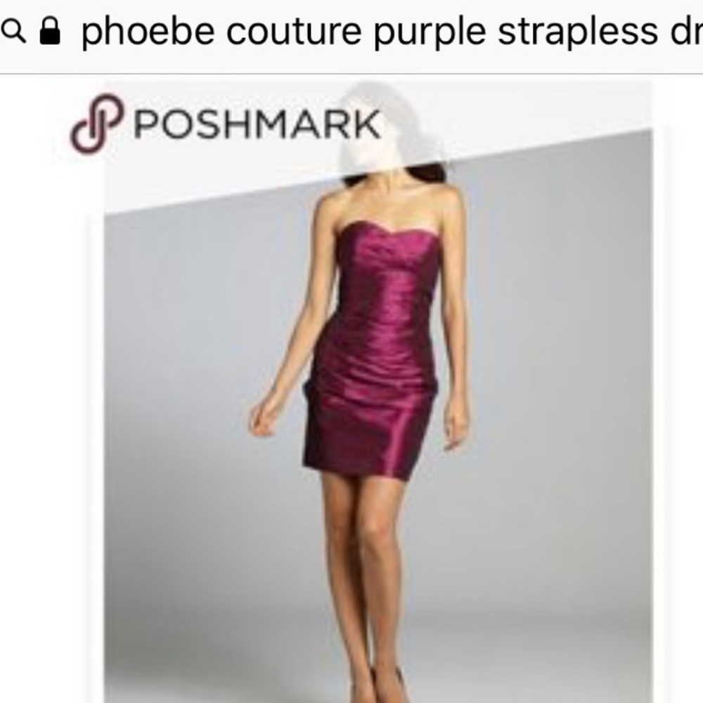 phoebe couture purple maroon dress